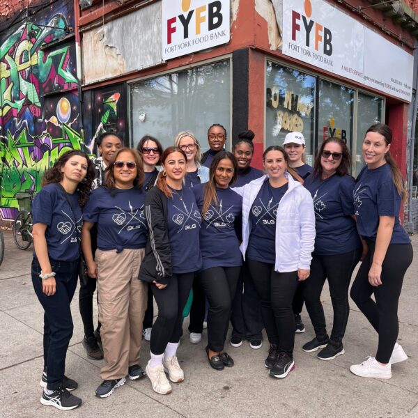 BLG staff in front of Fort York Food Bank