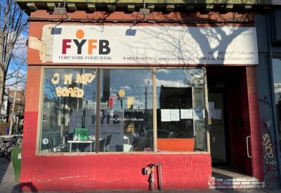 Storefront of Fort York Food Bank